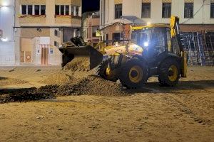 Burriana retira la arena de los 'bous al carrer' para evitar el colapso por las lluvias y retrasa los actos taurinos