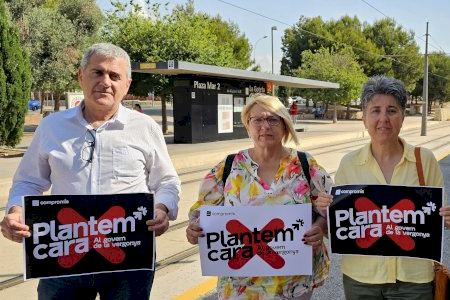 Compromís pide mayor implicación a Mazón y los alcaldes de Mutxamel y Sant Joan y solucionar la falta de bus de los dos pueblos con la playa