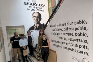 Benetússer celebra el centenario del nacimiento de Estellés con la inauguración de un mural en su biblioteca municipal