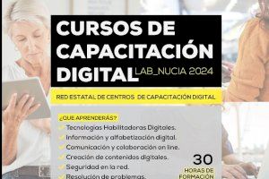 Cursos gratuitos de “Capacitación Digital” avalados por el Ministerio de Educación en La Nucía