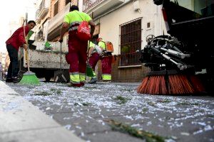 Vila-real inicia una campaña de limpieza intensiva después de las fiestas de  la Mare de Déu de Gràcia