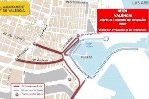 El Ayuntamiento prepara un dispositivo de tráfico para el Triatlón 'MediterráneaTRI' en La Marina de València