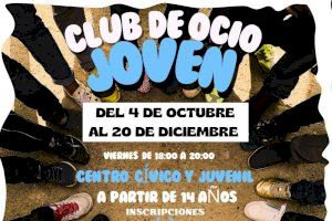 El Club de Ocio Joven comenzará el 4 de octubre con un amplio calendario de actividades y propuestas para la juventud de Elda