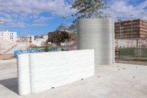 La nova cafeteria de l'Estadi Municipal El Fornás ja s'està construint amb tecnologia 3D