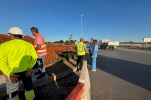 Almassora construye una rotonda en los accesos del polígono Supoi-8 para mejorar la seguridad vial