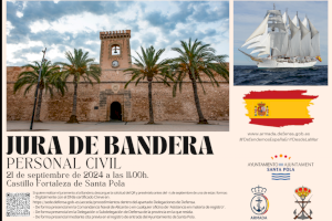 Santa Pola invita a sus vecinos a engalanar balcones y ventanas con la bandera nacional con motivo del acto de jura de bandera