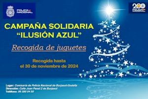 La Policía Nacional de Burjassot-Godella inicia la campaña solidaria “Ilusión Azul” de recogida de juguetes