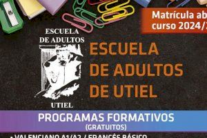 La Escuela de Adultos de Utiel amplía su oferta formativa  para este curso 2024/2025