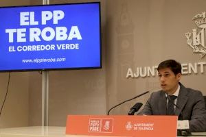 Borja Sanjuan presenta la campaña “El PP te roba el Corredor Verde”