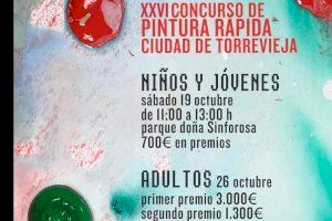 Los sábados 19 y 26 de octubre se celebrará el XXVI concurso de pintura rápida “ciudad de Torrevieja”