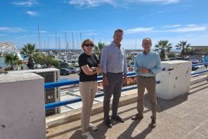 Vicente Martínez Mus garantiza que la futura concesión del puerto de Alcossebre implicará el acondicionamiento del paseo marítimo