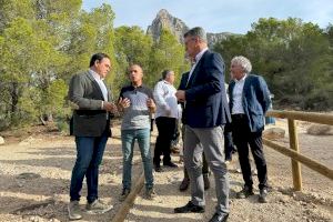 Martínez Mus destaca que el acondicionamiento del sendero PR-289 del Puigcampana “ha creado un espacio más seguro, accesible y atractivo”