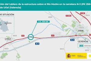 El tablero del puente sobre el Río Madre en la N-3 en Utiel será reconstruido