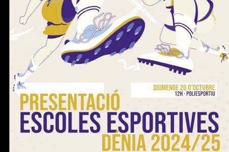 Dénia celebra la presentació del nou curs de les Escoles Esportives el diumenge al Poliesportiu