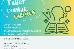 La Biblioteca Municipal de Elda acoge un taller práctico sobre el arte de contar cuentos para celebrar el Día de las Bibliotecas