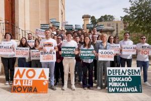 Las juventudes de Compromís muestran su rechazo a la Ley Educativa de Mazón