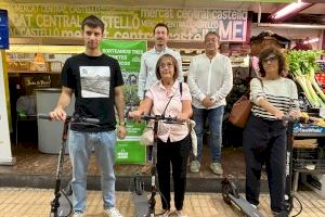 Castelló regala patinets per fer la compra en el Mercat Central