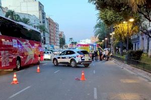 Una moto arrolla a un peatón en Gran Vía Germanías de Valencia