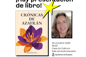 Yolanda Molins lleva sus “Crónicas de azafrán” a la Casa de Cultura de Burjassot