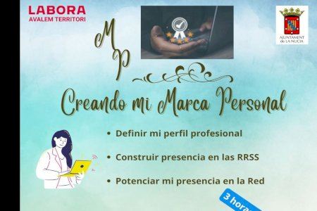 Últimas plazas para el Curso gratuito “Creando mi marca personal” en La Nucía