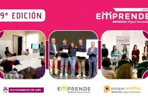 El Ayuntamiento de Aspe y el Parque Científico de la UMH ponen en marcha la 9ª edición de los “Premios Aspe Emprende”