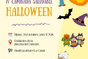 Sueca organitza la IV Caminada Saludable Halloween que combina la pràctica de l'esport i l'aspecte lúdic d'esta festa entre els menors