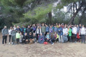 Más de medio centenar de personas participaron en una jornada de paseo por el bosque de La Vallesa este domingo