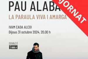 Ajornat el concert de Pau Alabajos d'aquest dijous en senyal de dol per les víctimes de la DANA