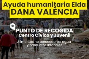 El Ayuntamiento de Elda organiza la recogida de alimentos, agua y productos de higiene personal para los afectados por la DANA