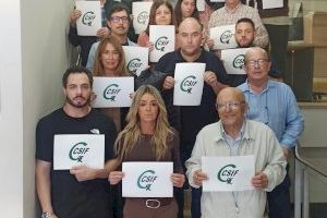 CSIF rinde homenaje a las víctimas de la DANA con un minuto de silencio en la puerta de su sede