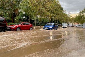 Las lluvias este viernes en Castellón de la Plana