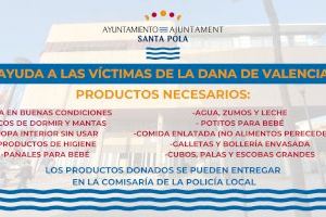 Los santapoleros pueden llevar los productos de ayuda a los damnificados de Valencia a la Policía Local