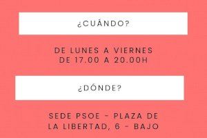 El PSOE de Torrent ofrece un servicio de asesoramiento para ayudar a la ciudadanía en la tramitación de ayudas por la catástrofe de la DANA