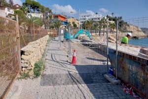 Empiezan las obras de reparación del paseo marítimo de la playa del Tío Roig en Villajoyosa