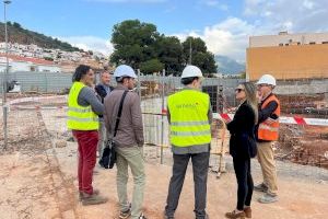 La primera fase de las obras del segundo pabellón polideportivo de la Vall d’Uixó avanza según lo previsto