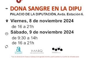 La Diputación de Alicante acoge este fin de semana su tradicional Maratón de Donación de Sangre