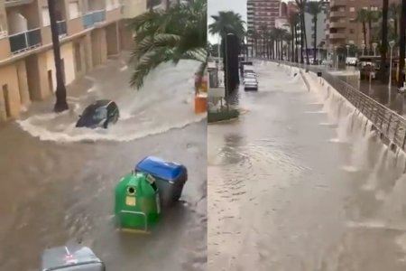 VÍDEO | Calles como ríos en el norte de Castellón por la DANA: Piden confinarse a los vecinos de Benicarló