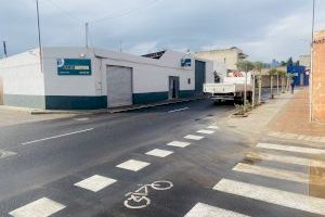 Betxí finaliza el carril bici que enlaza la calle Vilavella con el área industrial de Exagres