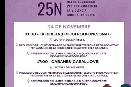 Cabanes clama contra la violencia machista por el 25N y presenta una programación especial