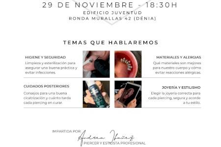 Charla sobre el mundo del piercing dirigida a jóvenes y familias