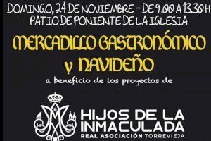 Este domingo tendrá lugar el Mercadillo Gastronómico y Navideño en Torrevieja a beneficio de los proyectos de los Hijos de la Inmaculada