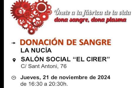 Este jueves nueva donación de sangre en La Nucía