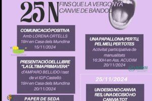 Vila-real commemora el 25N amb una programació per a empoderar a la dona en la lluita contra la violència de gènere