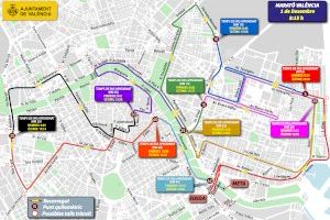 Estos serán los cortes al tráfico y el servicio de transporte público para el Maratón de València