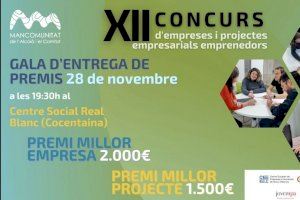 Cocentaina acull els XII Premis d’Empreses i Projectes Empresarials Emprenedors de la Mancomunitat de l’Alcoià-Comtat