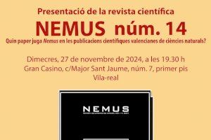 Vila-real acoge la presentación de la edición número 14 de la revista científica ‘Nemus’