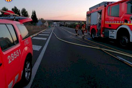 Varios heridos en un accidente múltiple en la AP7 en Tavernes de la Valldigna