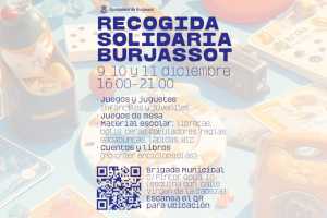 Burjassot recoge juegos de mesa, material escolar, cuentos y juegos para llevar la magia de la Navidad a los afectados por la DANA