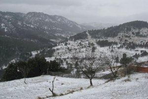 Imagen de archivo de una nevada en la Tinença de Benifassà