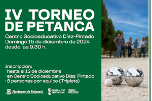 El IV Torneo de Petanca de Burjassot llega al Centro Socioeducativo Díaz Pintado